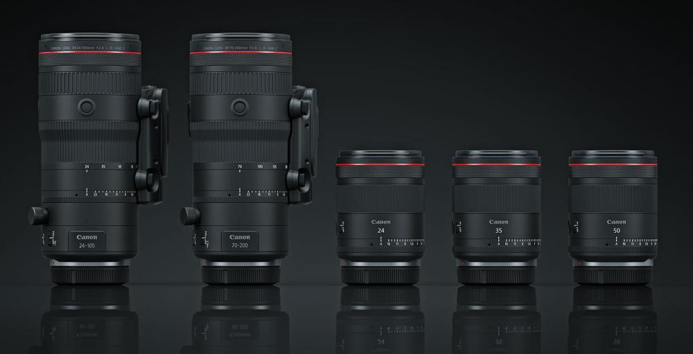 Die neuesten Hybridobjektive von Canon: 1,4/24mm, 1,4/50mm und 2,8/70-200mm